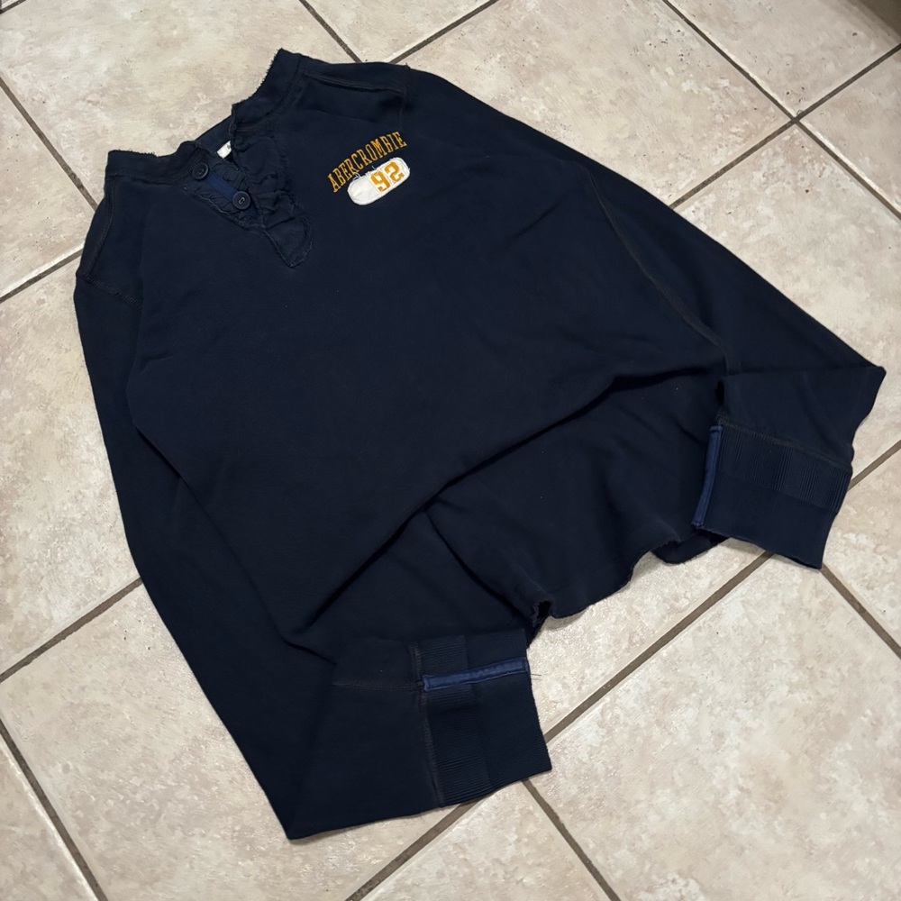 Y2K Abercrombie & Fitch “92” henley sweatshirt